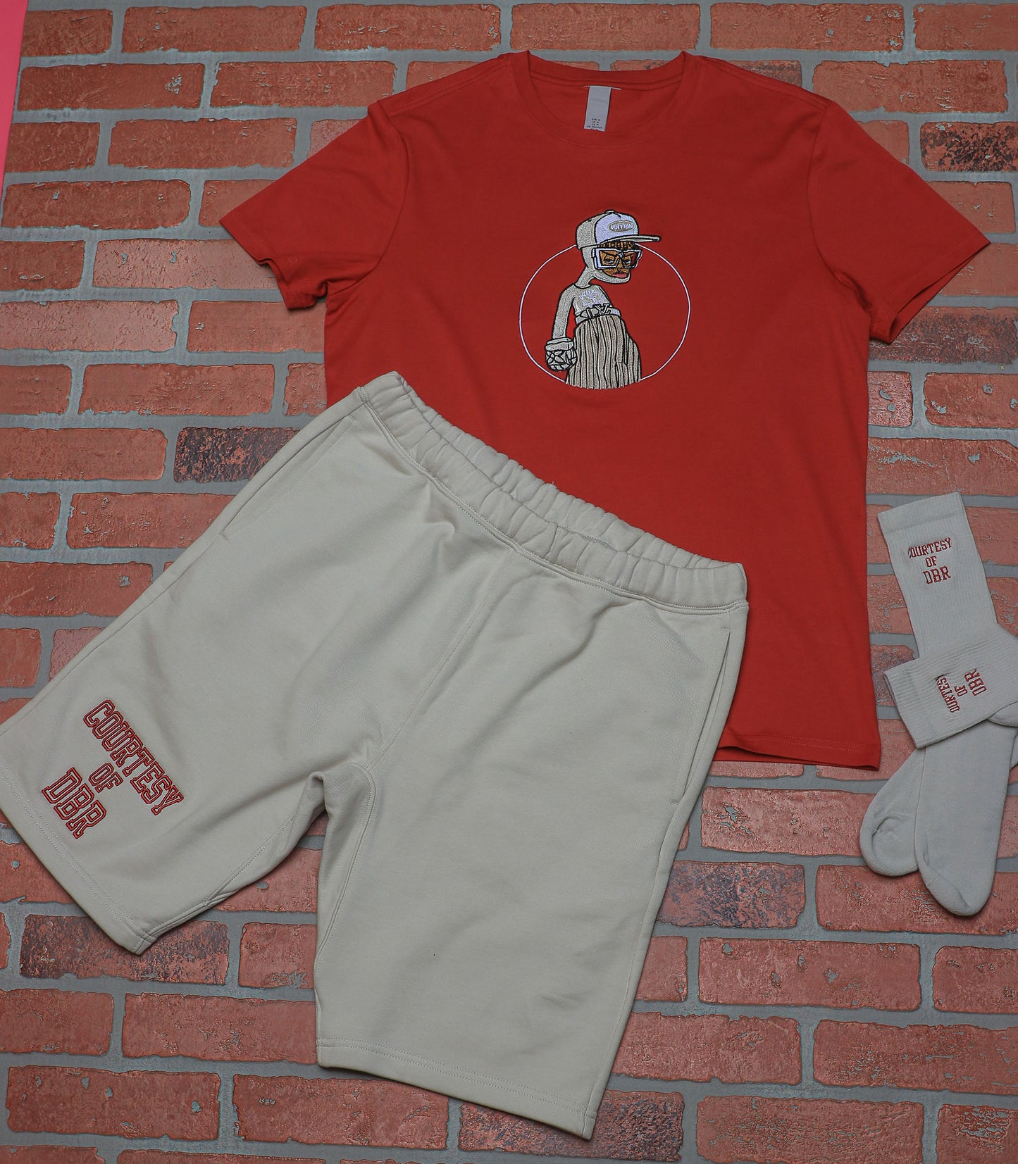 “DBR Jogging Shorts” (Light Beige)