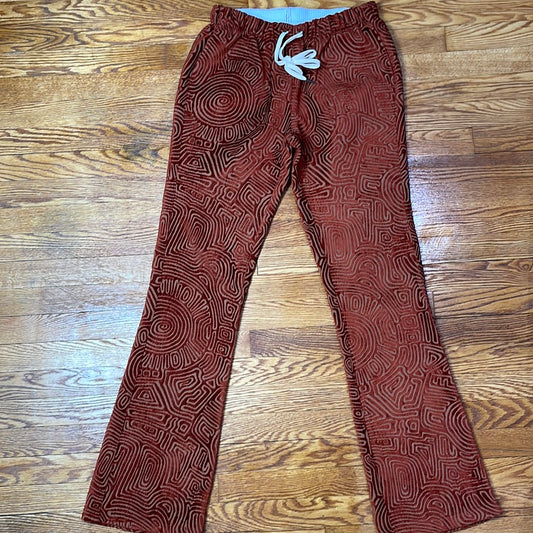 BURNT ORANGE CROP CIRCLE JOGGERS