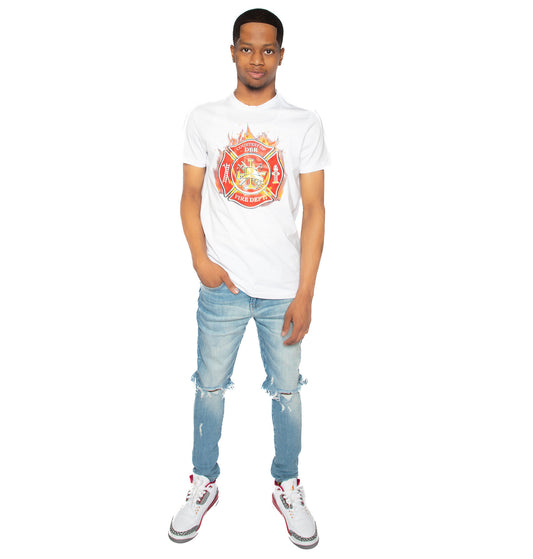 “Fire Department Tee” (White)